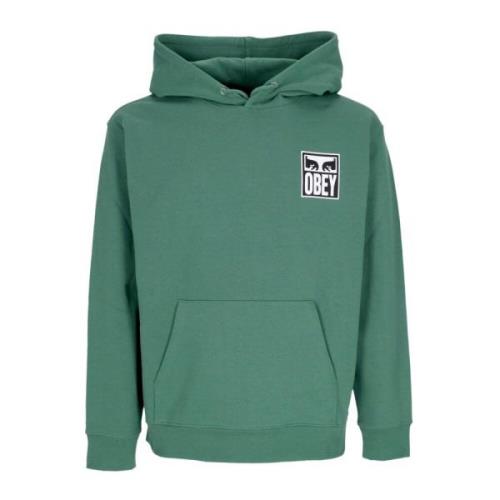 Premium Hoodie met Ogen Pictogram Obey , Green , Heren