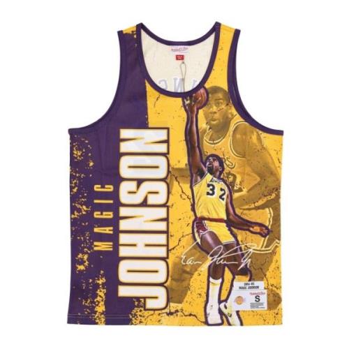 Magic Johnson Basketbal Tanktop Mitchell & Ness , Multicolor , Heren