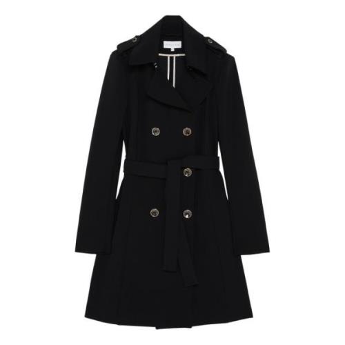 Belted Coats Patrizia Pepe , Black , Dames