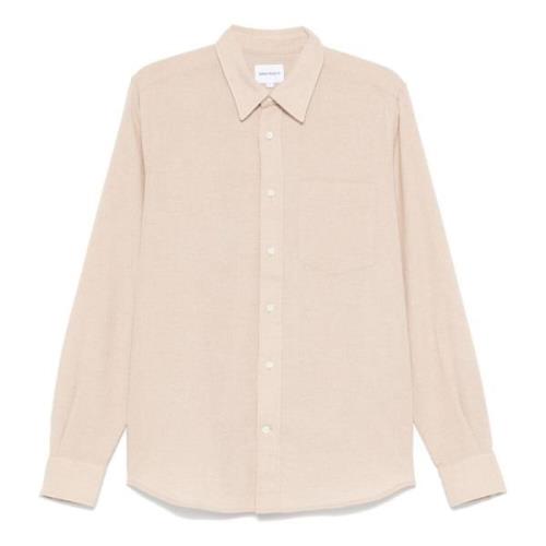 Algot Wol Overhemd Norse Projects , Beige , Heren