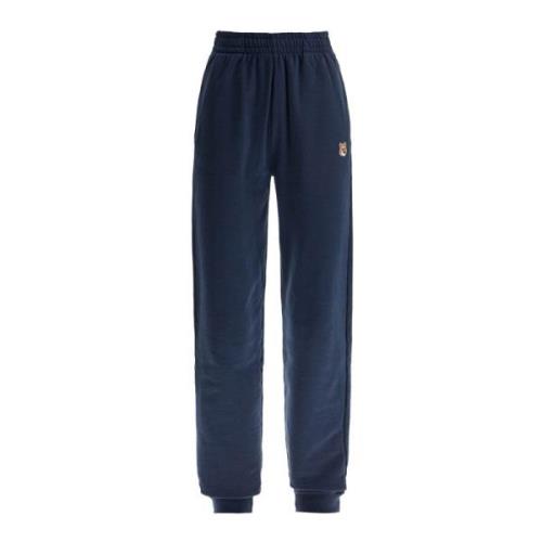 Vossenkop borduurwerk joggingbroek Maison Kitsuné , Blue , Dames