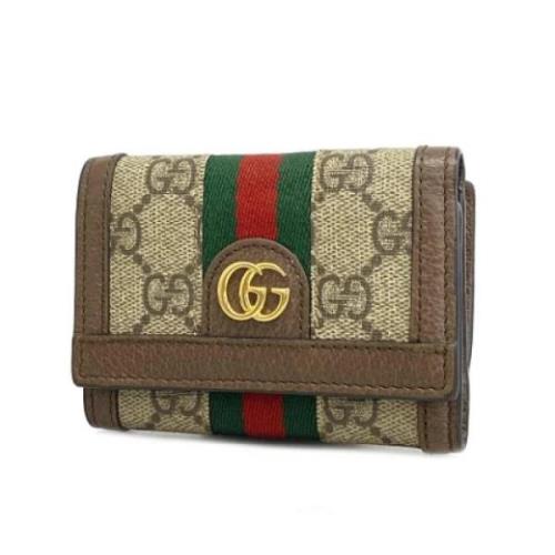 Pre-owned Plastic wallets Gucci Vintage , Beige , Dames