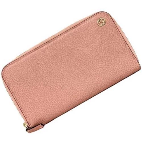 Pre-owned Leather wallets Gucci Vintage , Pink , Dames