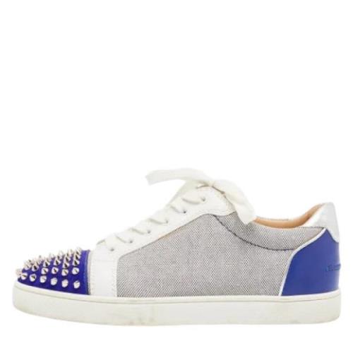 Pre-owned Leather sneakers Christian Louboutin Pre-owned , Multicolor ...