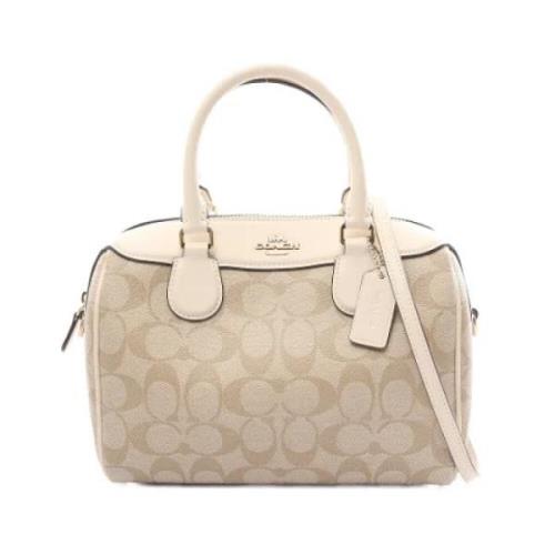 Pre-owned Leather handbags Coach Pre-owned , Beige , Dames