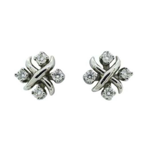 Pre-owned Platinum earrings Tiffany & Co. Pre-owned , Gray , Dames