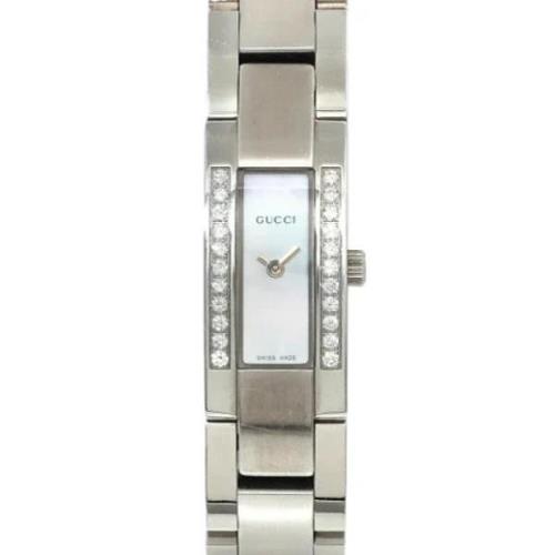 Pre-owned Stainless Steel watches Gucci Vintage , White , Dames