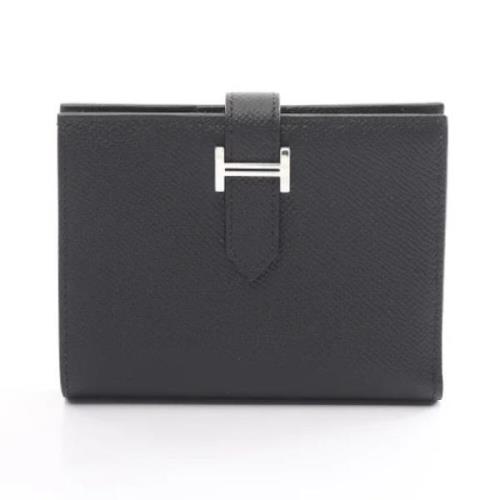 Pre-owned Canvas wallets Hermès Vintage , Black , Dames