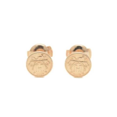 Pre-owned Rose Gold earrings Hermès Vintage , Yellow , Dames