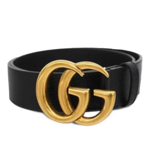 Pre-owned Leather belts Gucci Vintage , Black , Dames