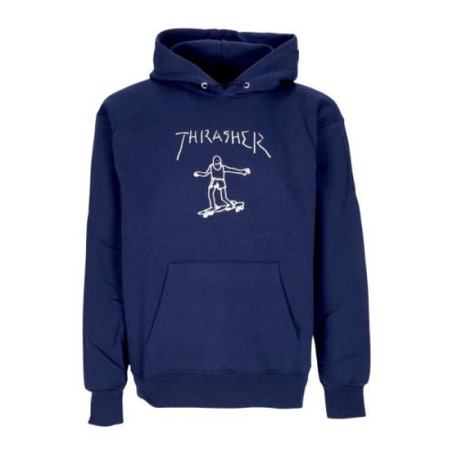 Navy/Wit Heren Hoodie met Koord Thrasher , Blue , Heren