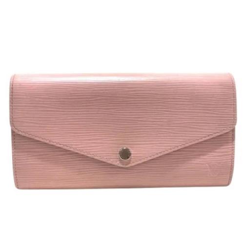 Pre-owned Leather wallets Louis Vuitton Vintage , Pink , Dames