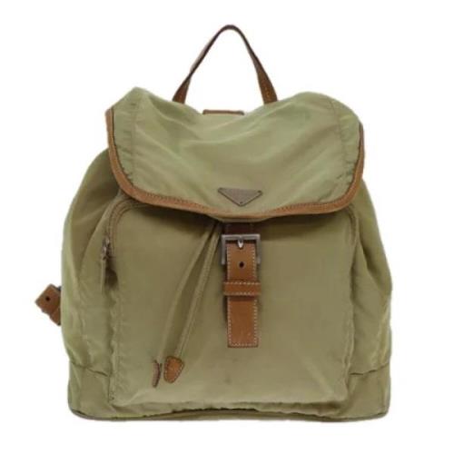 Pre-owned Fabric backpacks Prada Vintage , Green , Dames