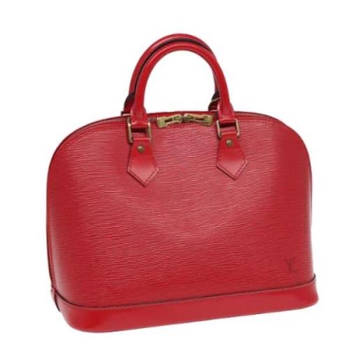 Pre-owned Leather handbags Louis Vuitton Vintage , Red , Dames