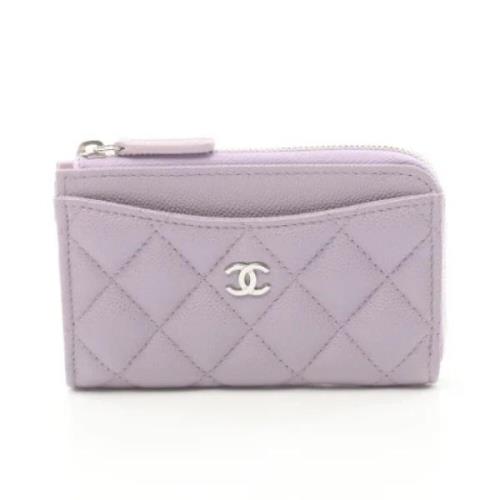 Pre-owned Metal wallets Chanel Vintage , Purple , Dames