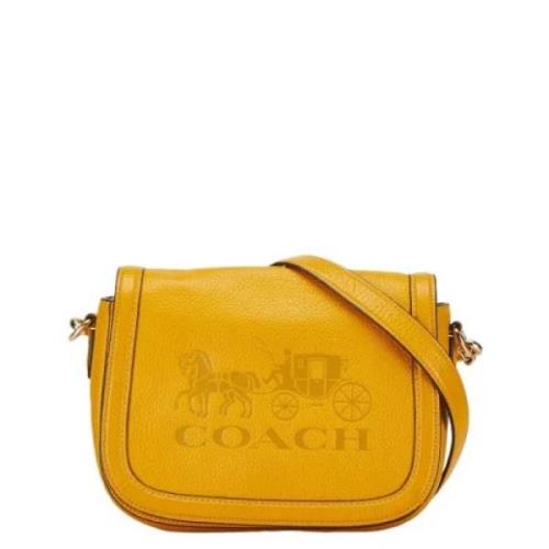 Pre-owned Leather shoulder-bags Coach Pre-owned , Yellow , Dames