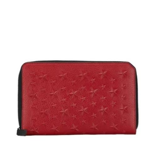 Pre-owned Leather wallets Jimmy Choo Pre-owned , Red , Dames