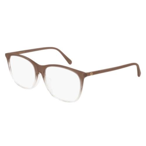 Grijs Transparante Zonnebril Gg0555O Gucci , Brown , Unisex