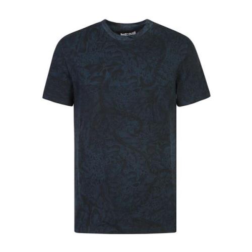 Zwarte T-shirt voor mannen Aw24 Just Cavalli , Black , Heren