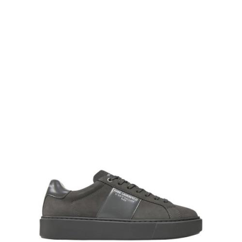 Grijze Leren Modieuze Sneakers Karl Lagerfeld , Gray , Heren