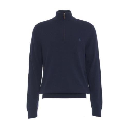 Blauwe Gebreide Trui Aw24 voor Mannen Ralph Lauren , Blue , Heren