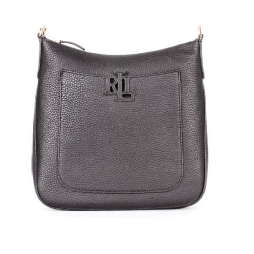 Dames Schoudertas - Zwart Leer Ralph Lauren , Black , Dames