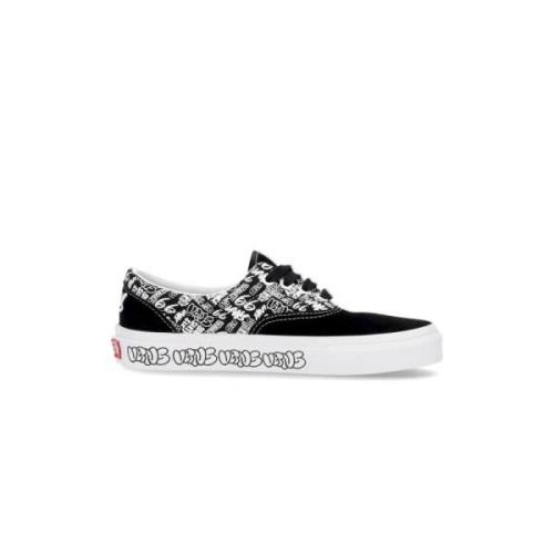 Graffiti Lage Sneaker Zwart/Wit Vans , Black , Heren