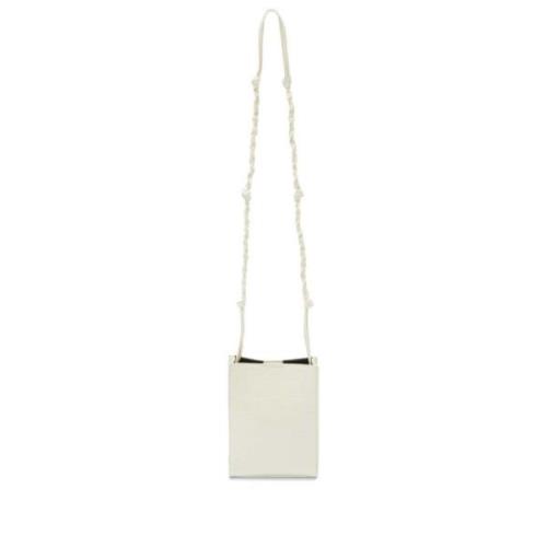 Witte Krokodileffect Schoudertas Jil Sander , White , Dames