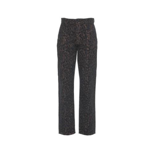 Bruine Straight Broek Dameskleding Adriano Goldschmied , Brown , Dames