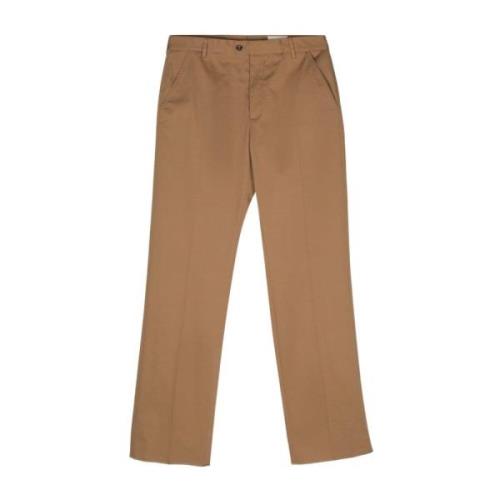 Beige Katoenen Gabardine Broek Alexander McQueen , Beige , Heren