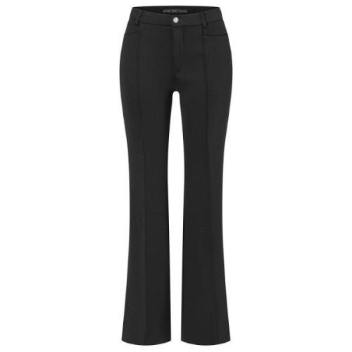 Wijde Broeken, Casual Fit MAC , Black , Dames