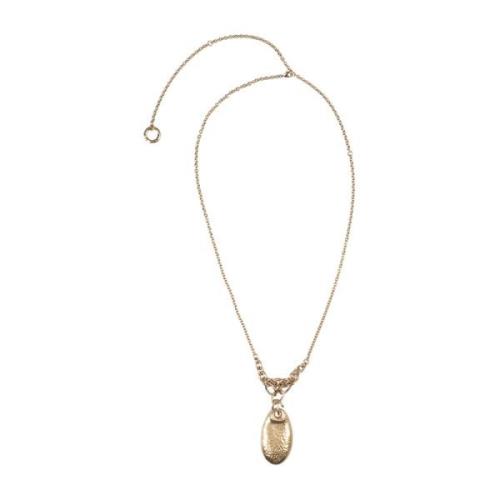 Gouden Bloem Hanger Lange Ketting Chloé , Yellow , Dames