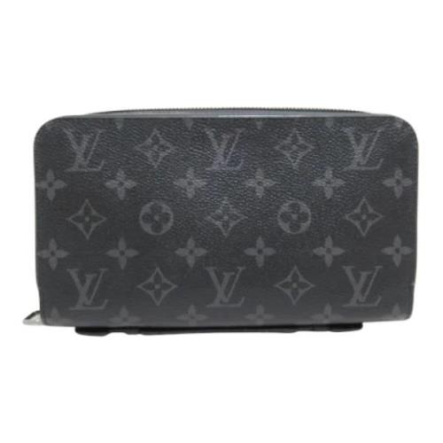 Pre-owned Coated canvas wallets Louis Vuitton Vintage , Gray , Dames