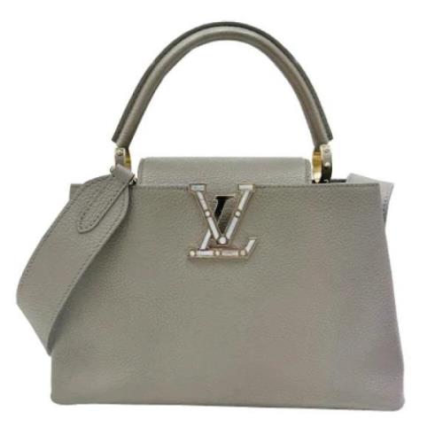 Pre-owned Leather louis-vuitton-bags Louis Vuitton Vintage , Gray , Da...