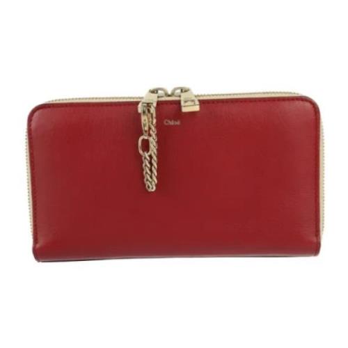 Pre-owned Leather wallets Chloé Pre-owned , Red , Dames