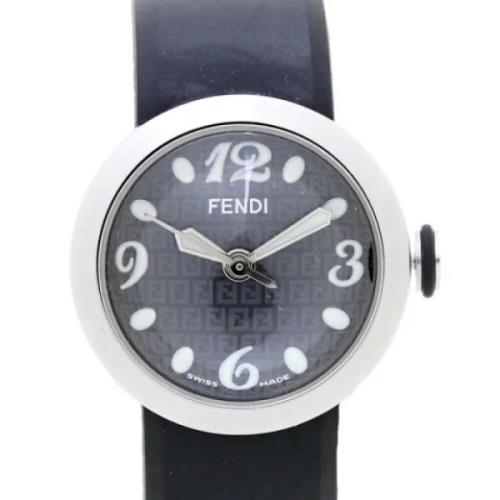 Pre-owned Stainless Steel watches Fendi Vintage , Black , Dames