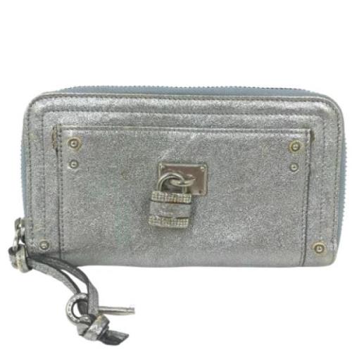 Pre-owned Leather wallets Chloé Pre-owned , Gray , Heren