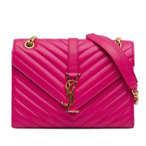 Pre-owned Leather shoulder-bags Yves Saint Laurent Vintage , Pink , Da...