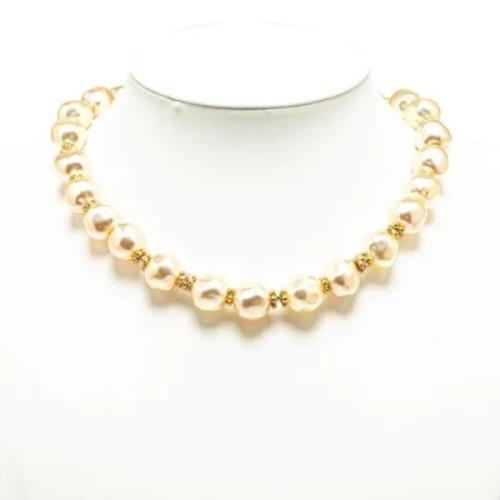 Pre-owned Pearl dior-jewelry Dior Vintage , Yellow , Dames