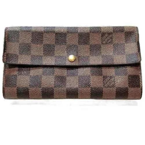 Pre-owned Fabric wallets Louis Vuitton Vintage , Brown , Dames