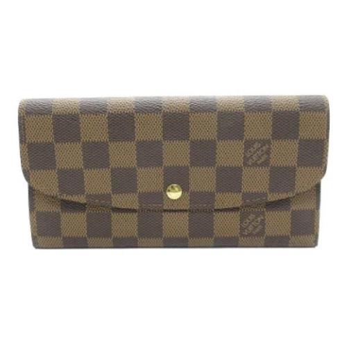 Pre-owned Coated canvas wallets Louis Vuitton Vintage , Brown , Dames