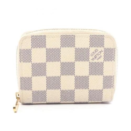 Pre-owned Coated canvas wallets Louis Vuitton Vintage , White , Dames