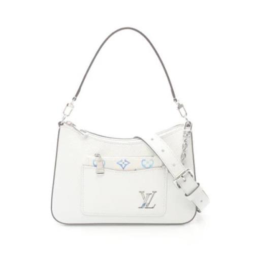 Pre-owned Leather louis-vuitton-bags Louis Vuitton Vintage , White , D...