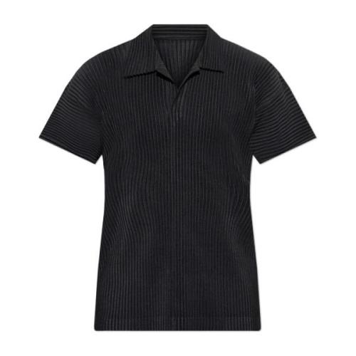 Geplooide polo Issey Miyake , Black , Heren