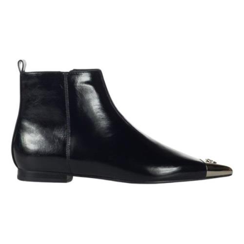 Zwarte platte schoenen met metalen neus Pinko , Black , Dames