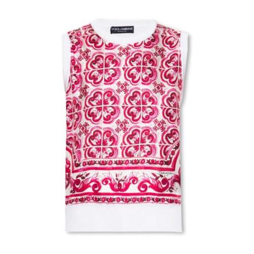 Zijden vest Dolce & Gabbana , Pink , Dames