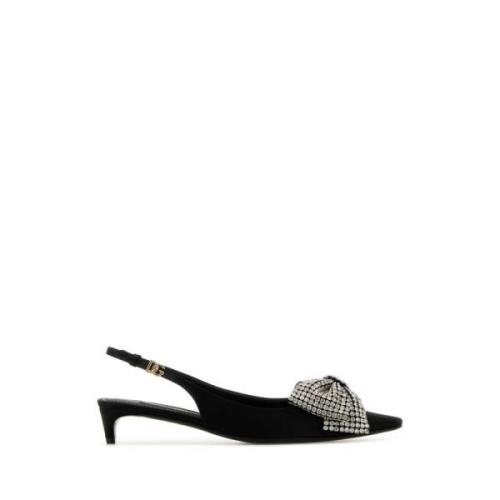 Elegante Zwarte Satijnen Pumps Dolce & Gabbana , Black , Dames