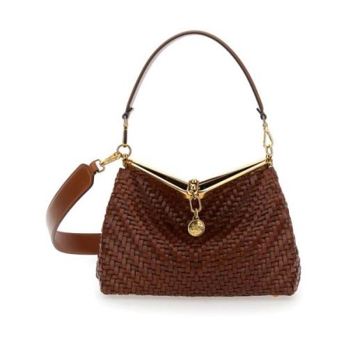 Bruine Handtas Vela Medium Etro , Brown , Dames