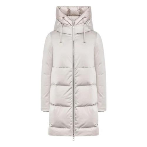 Lichtgrijs Gewatteerd Hooded Pufferjack Duno , Gray , Dames