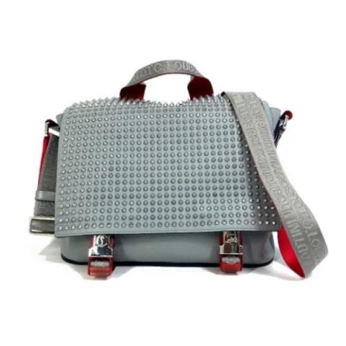 Pre-owned Leather handbags Christian Louboutin Pre-owned , Gray , Here...